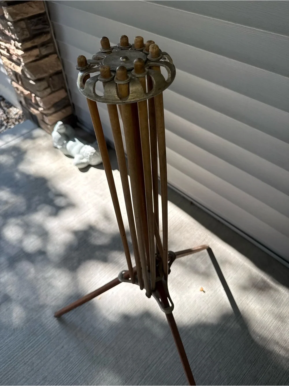 Artmoore Co 1920's Wood & Metal Collapsible Clothes/Artwork/Herbs Drying Rack
